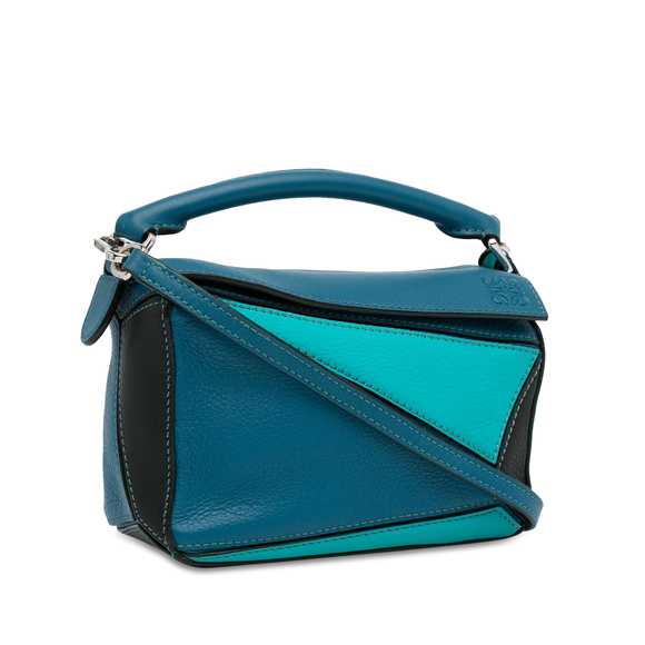 Pre-Loved LOEWE Mini Tricolor Calfskin Puzzle Satchel - Picture 2 of 12